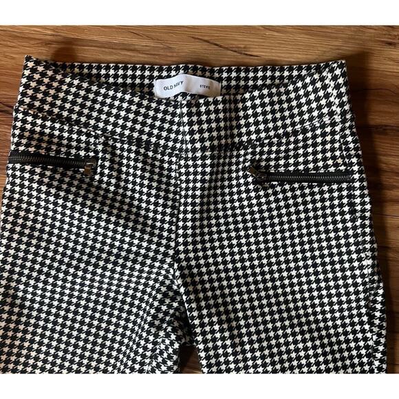 Old Navy Black White Stevie Pull On Stretchy Pants Star Checkered Print Small - Picture 11 of 11